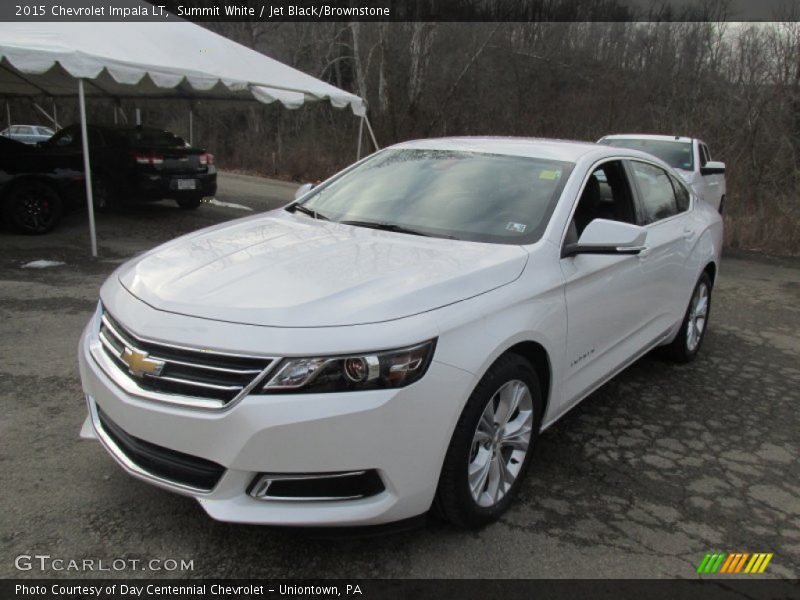 Summit White / Jet Black/Brownstone 2015 Chevrolet Impala LT