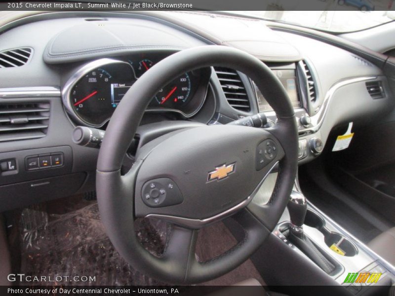 Summit White / Jet Black/Brownstone 2015 Chevrolet Impala LT