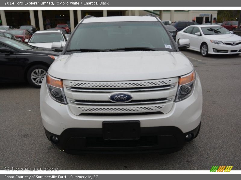 Oxford White / Charcoal Black 2014 Ford Explorer Limited