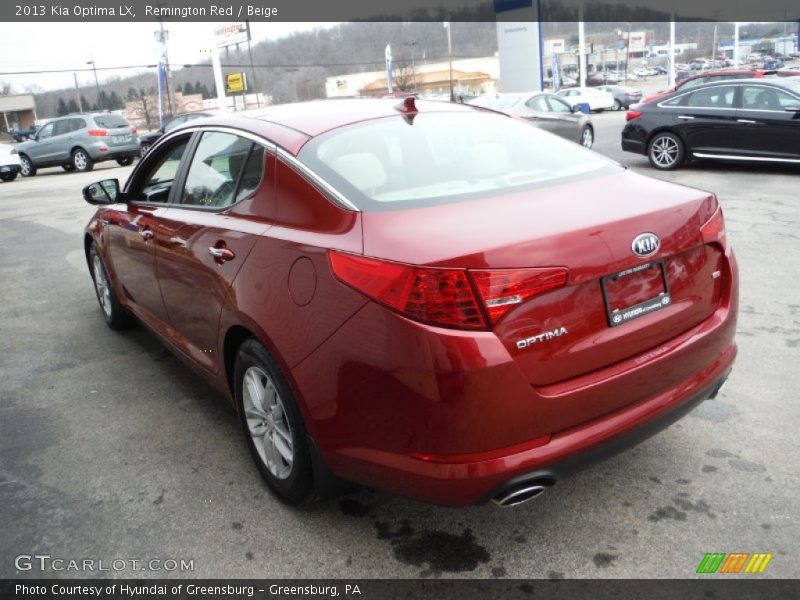 Remington Red / Beige 2013 Kia Optima LX