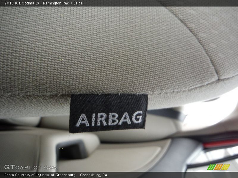 Remington Red / Beige 2013 Kia Optima LX