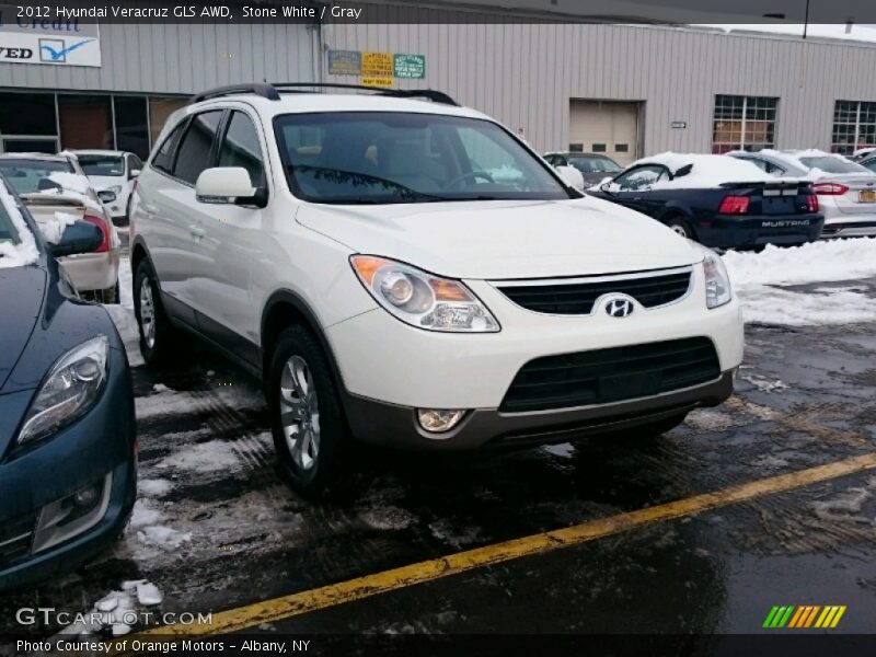 Stone White / Gray 2012 Hyundai Veracruz GLS AWD