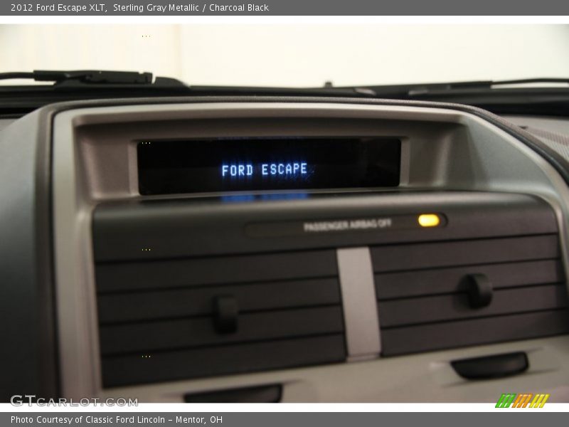 Sterling Gray Metallic / Charcoal Black 2012 Ford Escape XLT