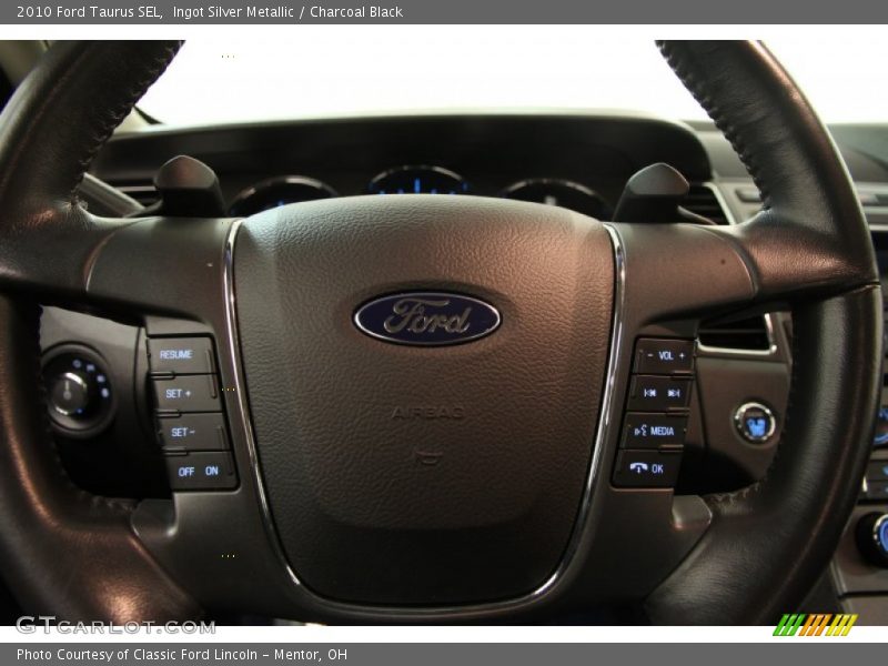 Ingot Silver Metallic / Charcoal Black 2010 Ford Taurus SEL