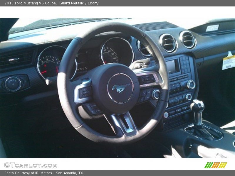 Guard Metallic / Ebony 2015 Ford Mustang V6 Coupe