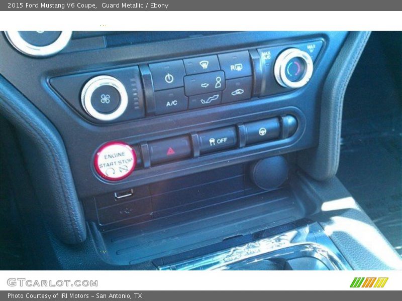 Guard Metallic / Ebony 2015 Ford Mustang V6 Coupe