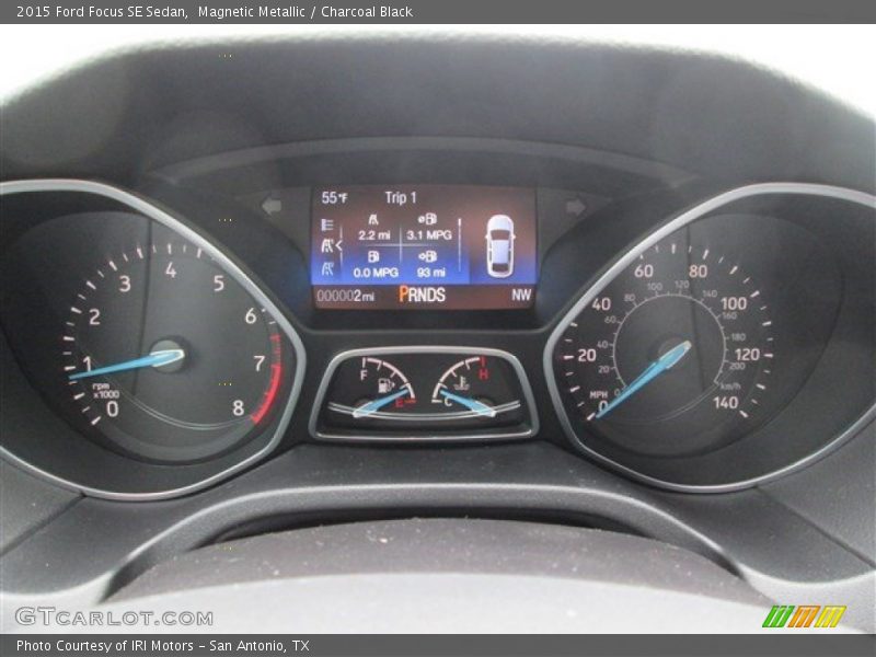 Magnetic Metallic / Charcoal Black 2015 Ford Focus SE Sedan