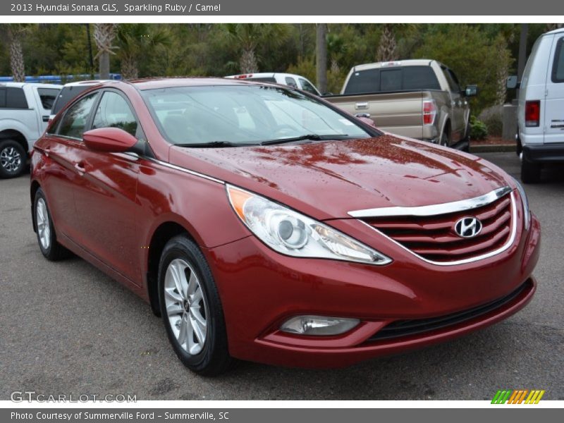 Sparkling Ruby / Camel 2013 Hyundai Sonata GLS