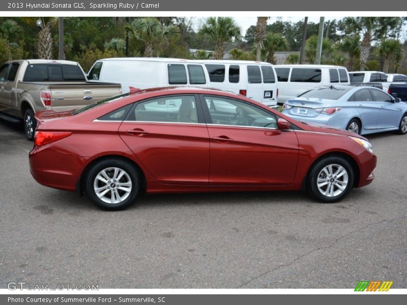 Sparkling Ruby / Camel 2013 Hyundai Sonata GLS