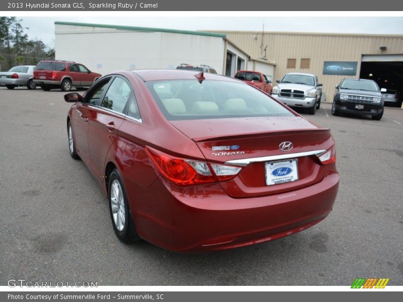 Sparkling Ruby / Camel 2013 Hyundai Sonata GLS