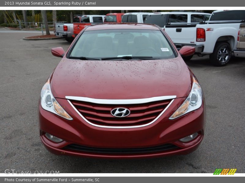 Sparkling Ruby / Camel 2013 Hyundai Sonata GLS