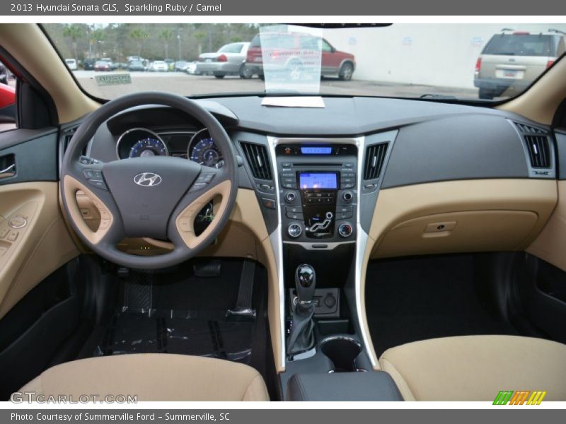 Sparkling Ruby / Camel 2013 Hyundai Sonata GLS