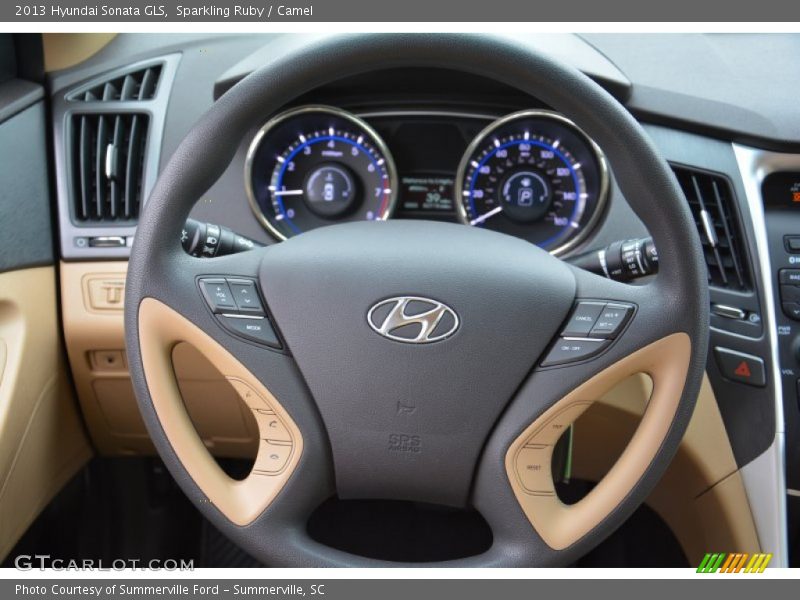 Sparkling Ruby / Camel 2013 Hyundai Sonata GLS