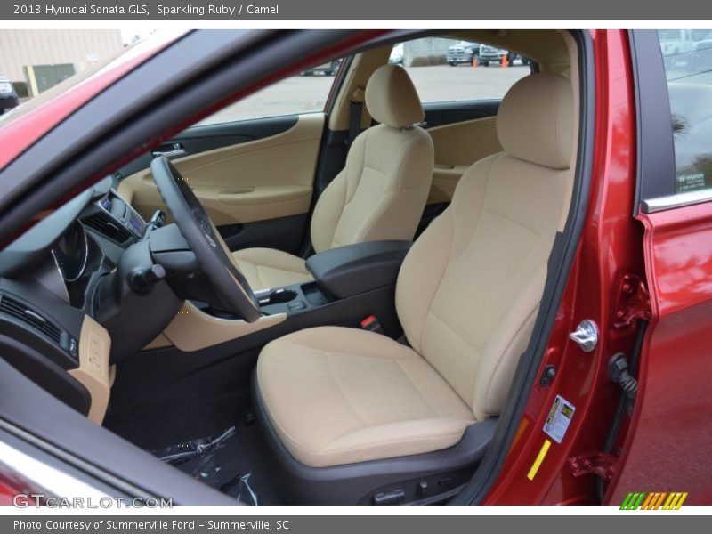 Sparkling Ruby / Camel 2013 Hyundai Sonata GLS