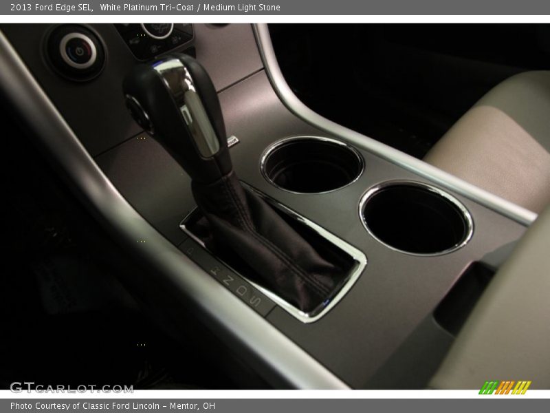 White Platinum Tri-Coat / Medium Light Stone 2013 Ford Edge SEL