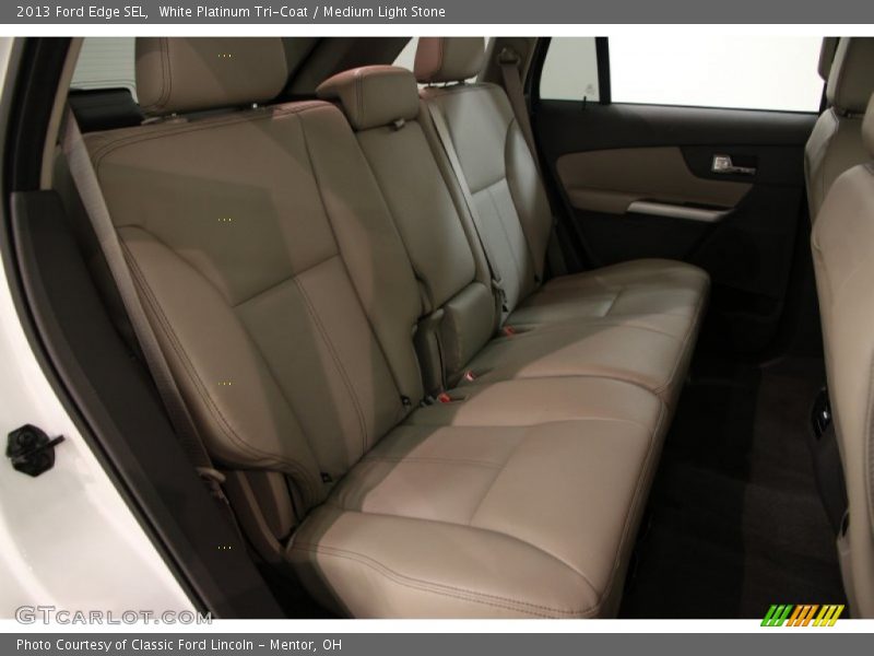 White Platinum Tri-Coat / Medium Light Stone 2013 Ford Edge SEL