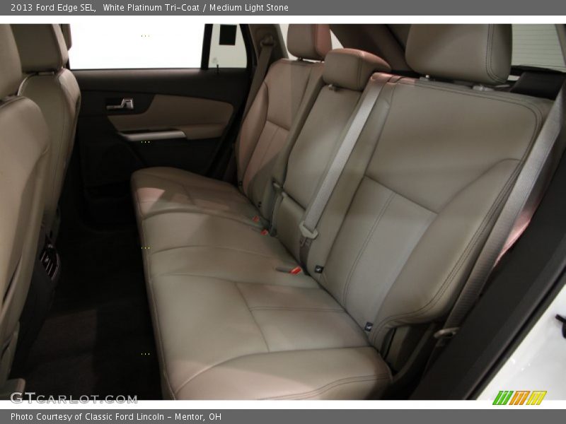 White Platinum Tri-Coat / Medium Light Stone 2013 Ford Edge SEL