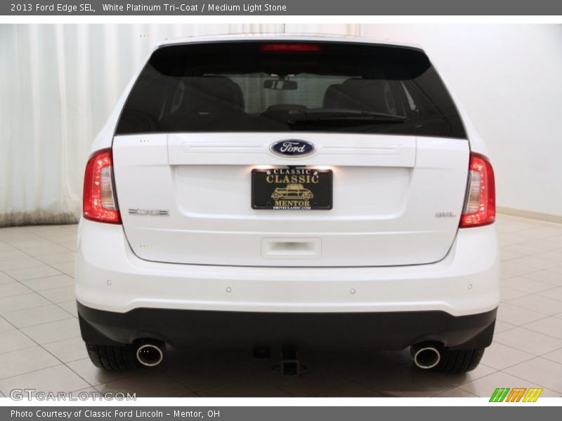 White Platinum Tri-Coat / Medium Light Stone 2013 Ford Edge SEL