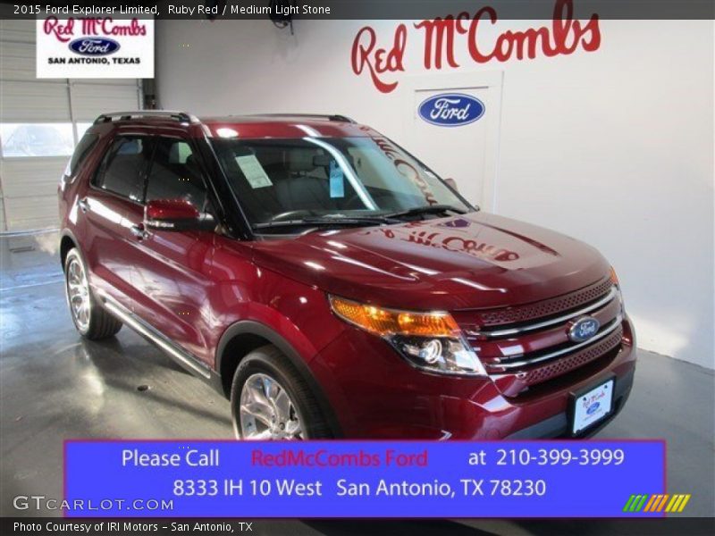 Ruby Red / Medium Light Stone 2015 Ford Explorer Limited