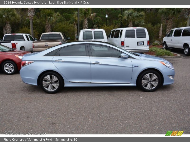 Blue Sky Metallic / Gray 2014 Hyundai Sonata Hybrid Limited