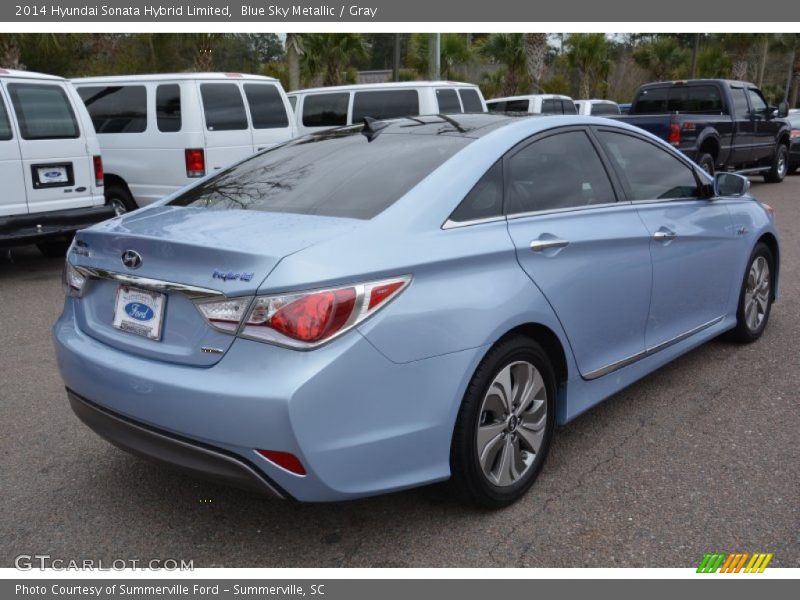 Blue Sky Metallic / Gray 2014 Hyundai Sonata Hybrid Limited
