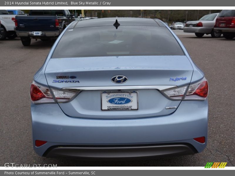 Blue Sky Metallic / Gray 2014 Hyundai Sonata Hybrid Limited