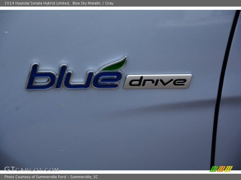 Blue Sky Metallic / Gray 2014 Hyundai Sonata Hybrid Limited