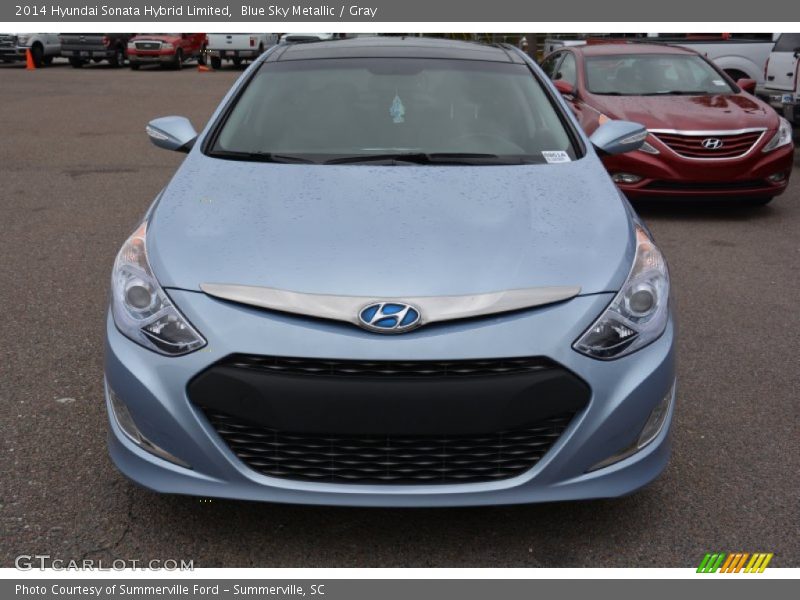 Blue Sky Metallic / Gray 2014 Hyundai Sonata Hybrid Limited