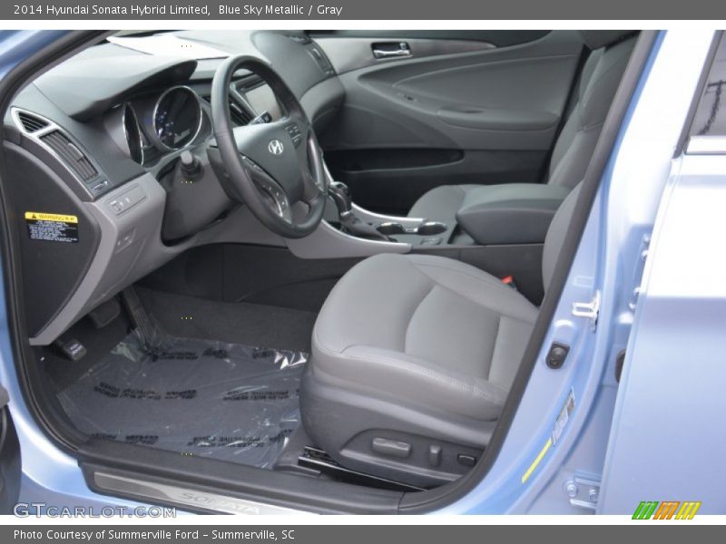 Blue Sky Metallic / Gray 2014 Hyundai Sonata Hybrid Limited