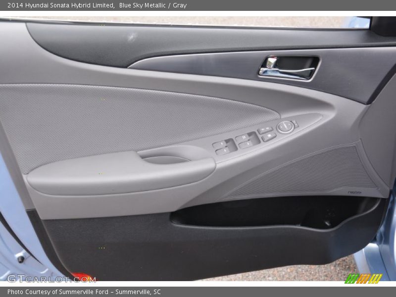 Blue Sky Metallic / Gray 2014 Hyundai Sonata Hybrid Limited