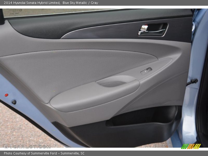 Blue Sky Metallic / Gray 2014 Hyundai Sonata Hybrid Limited