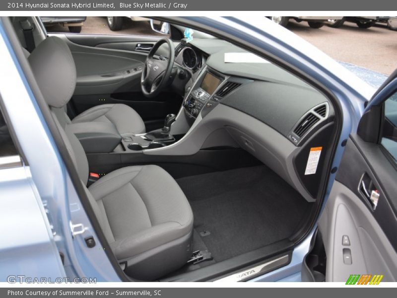 Blue Sky Metallic / Gray 2014 Hyundai Sonata Hybrid Limited