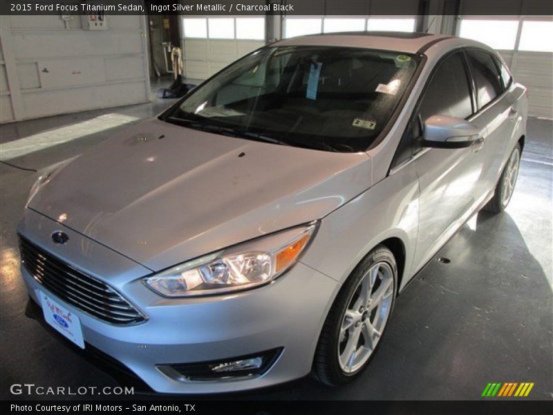 Ingot Silver Metallic / Charcoal Black 2015 Ford Focus Titanium Sedan