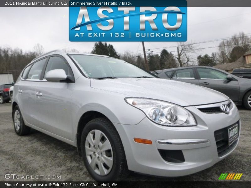 Shimmering Silver Metallic / Black 2011 Hyundai Elantra Touring GLS