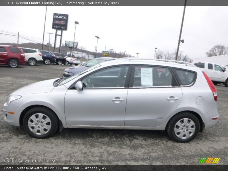 Shimmering Silver Metallic / Black 2011 Hyundai Elantra Touring GLS