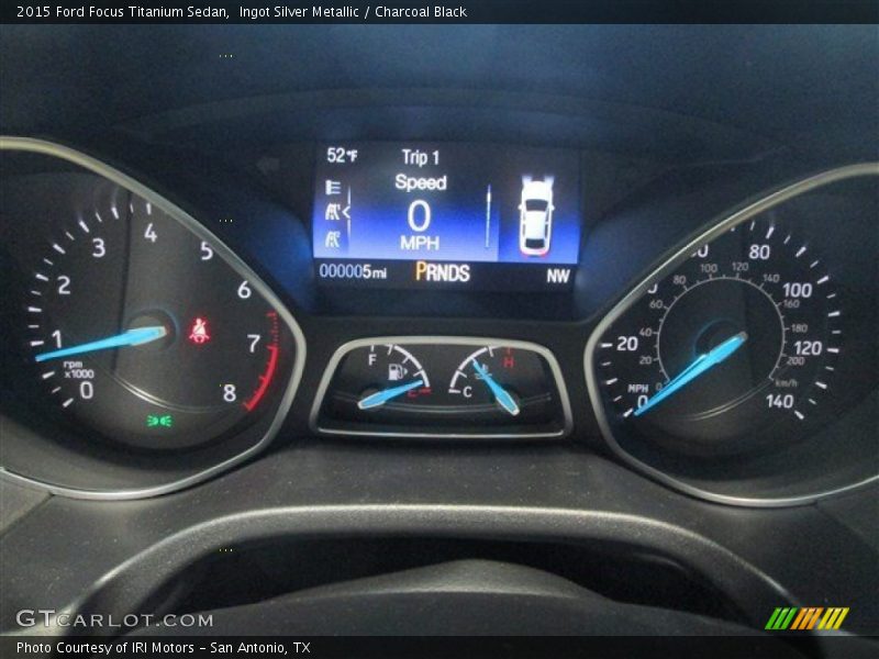 Ingot Silver Metallic / Charcoal Black 2015 Ford Focus Titanium Sedan