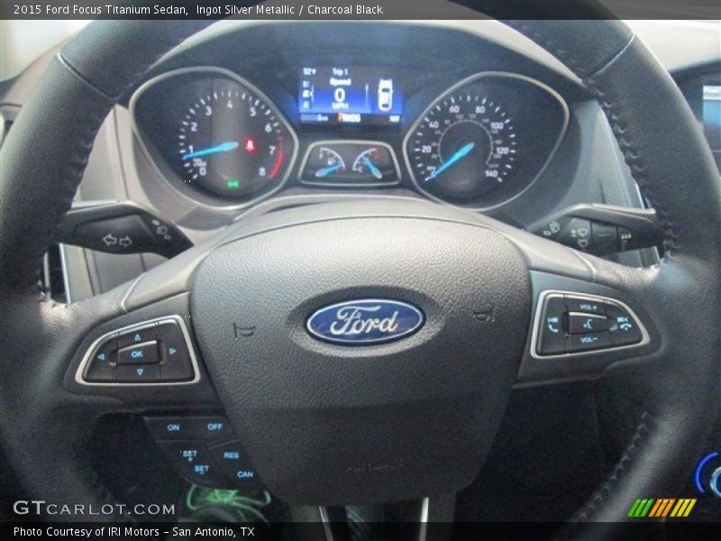 Ingot Silver Metallic / Charcoal Black 2015 Ford Focus Titanium Sedan