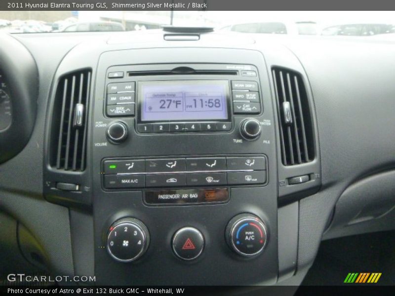 Shimmering Silver Metallic / Black 2011 Hyundai Elantra Touring GLS