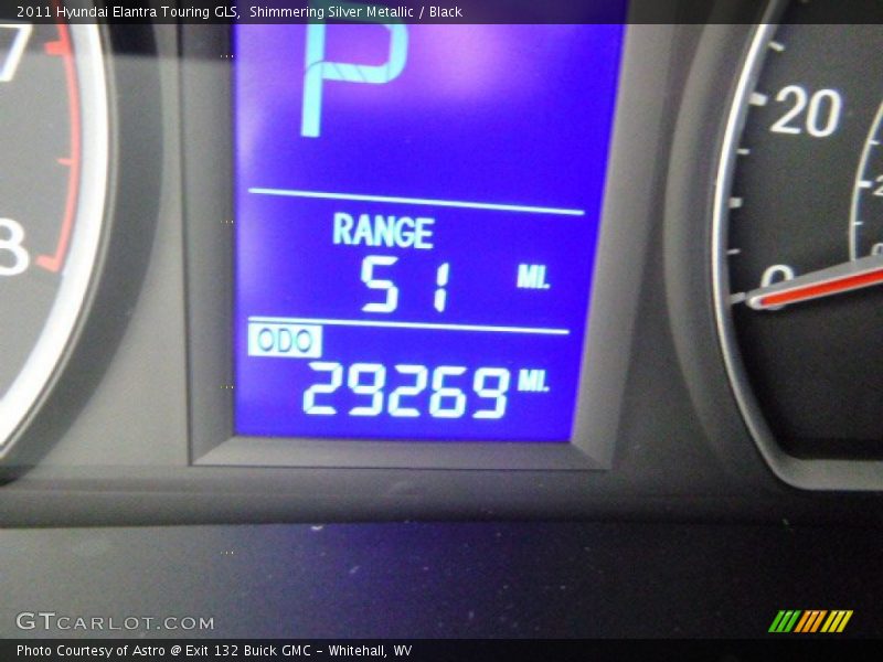 Shimmering Silver Metallic / Black 2011 Hyundai Elantra Touring GLS