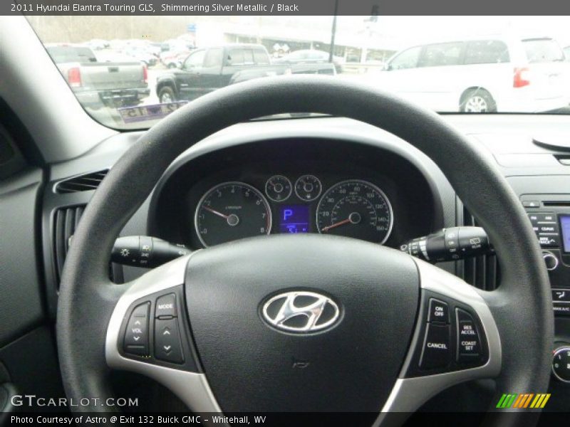 Shimmering Silver Metallic / Black 2011 Hyundai Elantra Touring GLS