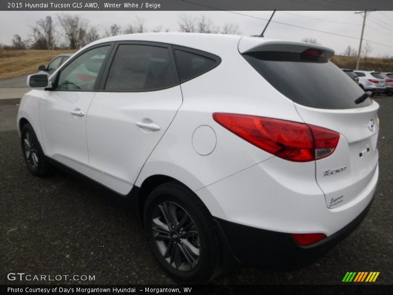 Winter White / Beige 2015 Hyundai Tucson GLS AWD