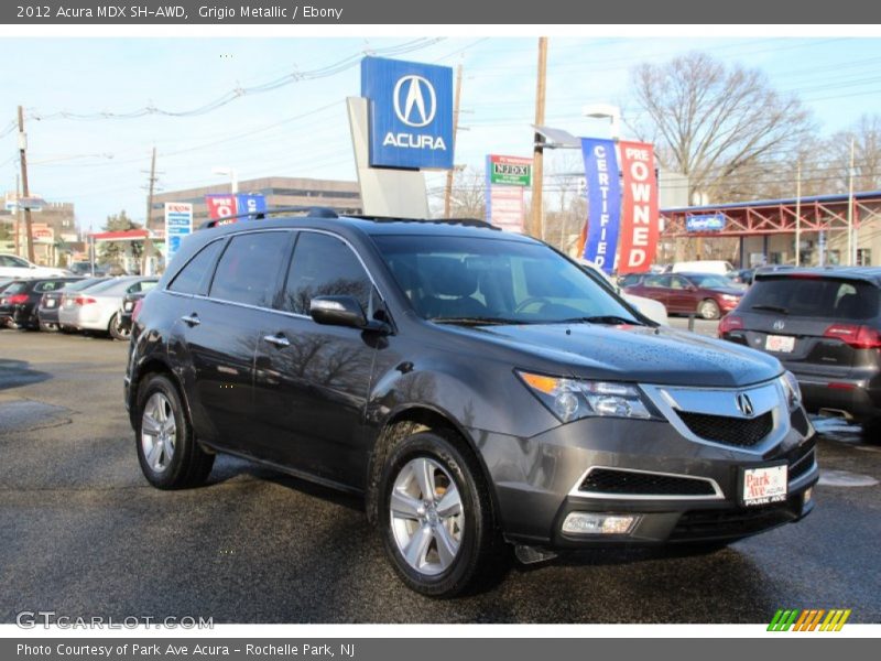 Grigio Metallic / Ebony 2012 Acura MDX SH-AWD
