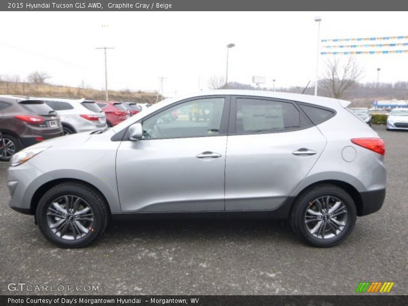 Graphite Gray / Beige 2015 Hyundai Tucson GLS AWD