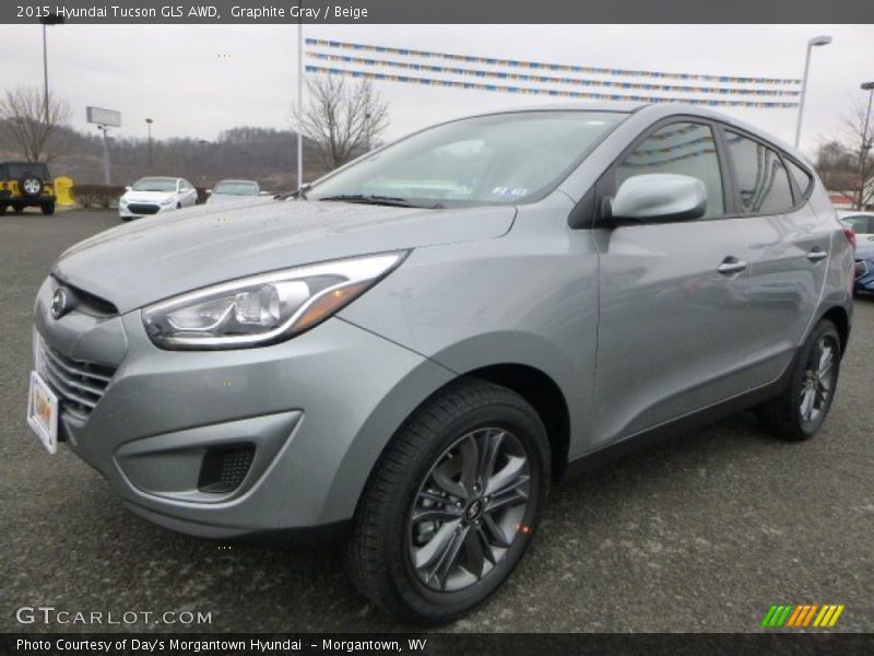 Graphite Gray / Beige 2015 Hyundai Tucson GLS AWD