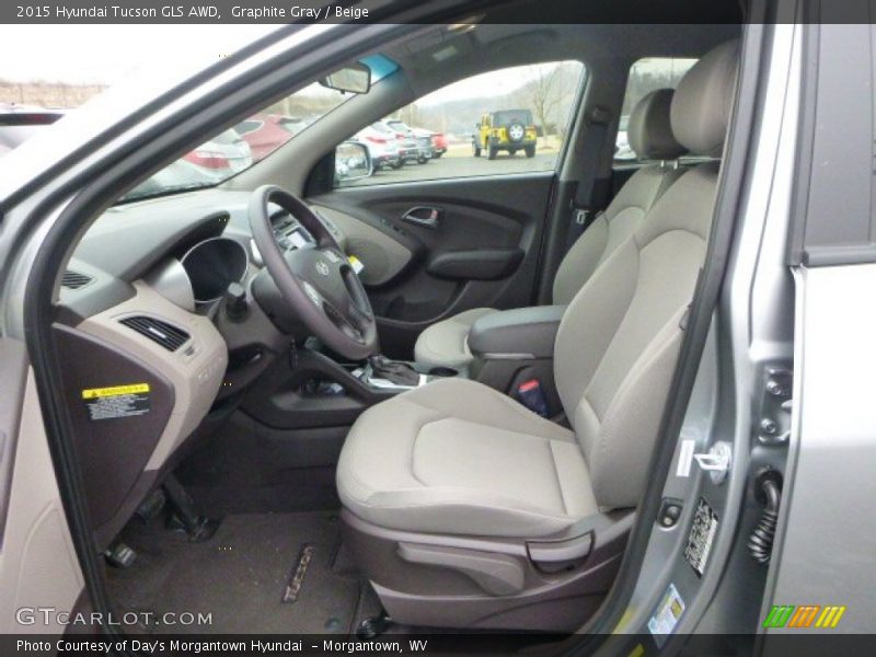 Graphite Gray / Beige 2015 Hyundai Tucson GLS AWD