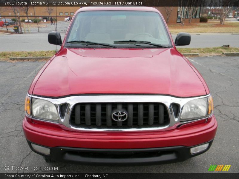 Impulse Red Pearl / Oak Beige 2001 Toyota Tacoma V6 TRD Double Cab 4x4
