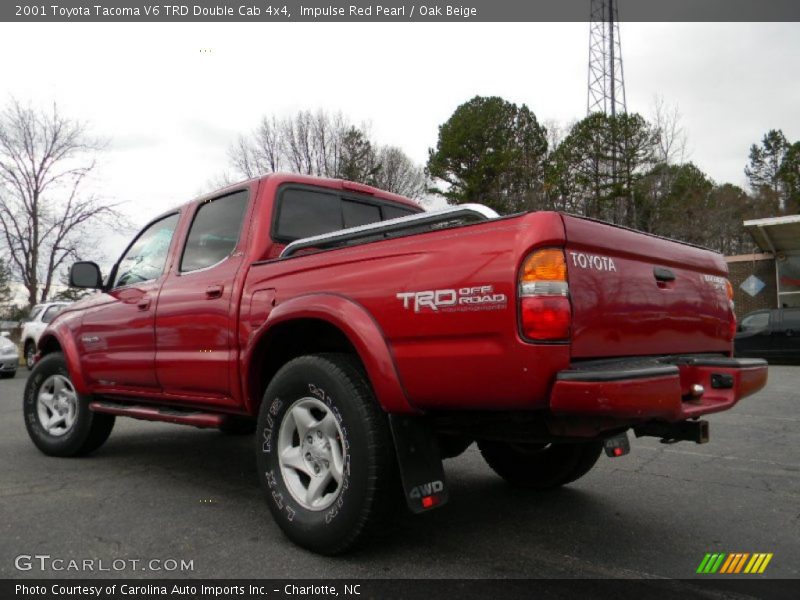 Impulse Red Pearl / Oak Beige 2001 Toyota Tacoma V6 TRD Double Cab 4x4