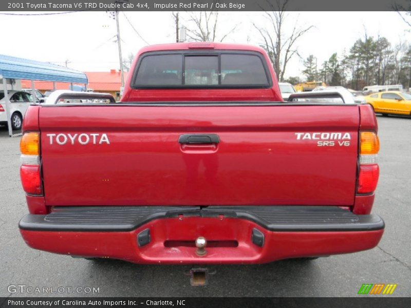 Impulse Red Pearl / Oak Beige 2001 Toyota Tacoma V6 TRD Double Cab 4x4