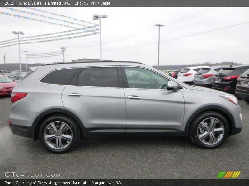 Circuit Silver / Beige 2015 Hyundai Santa Fe Limited AWD