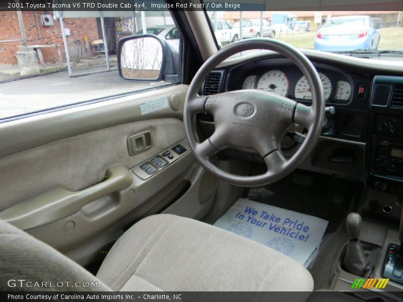 Impulse Red Pearl / Oak Beige 2001 Toyota Tacoma V6 TRD Double Cab 4x4